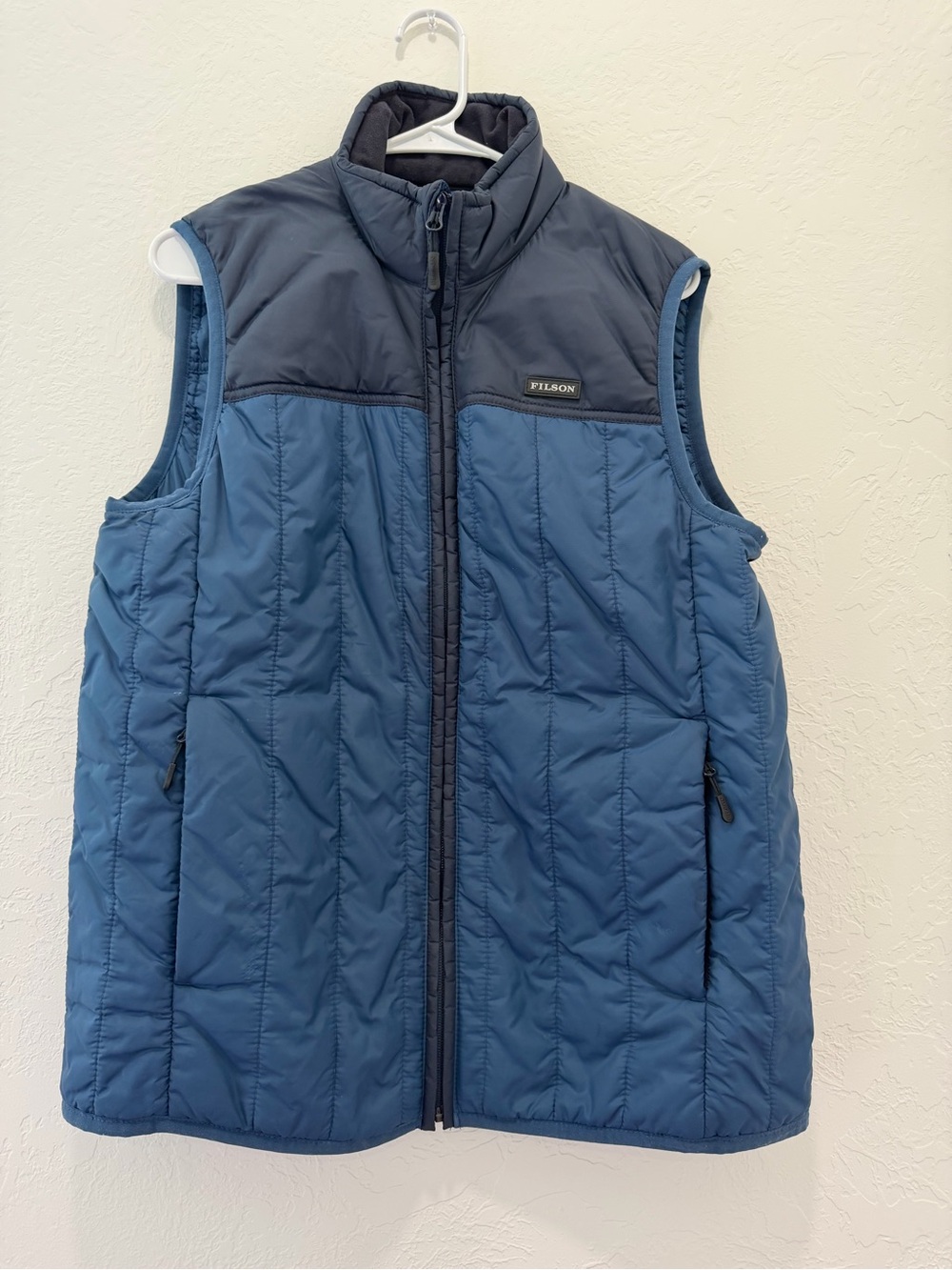 Filson - Ultralight Insulated Vest - Blue and Navy, Size Large